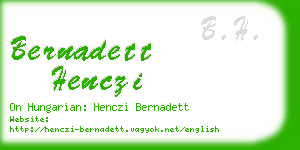 bernadett henczi business card